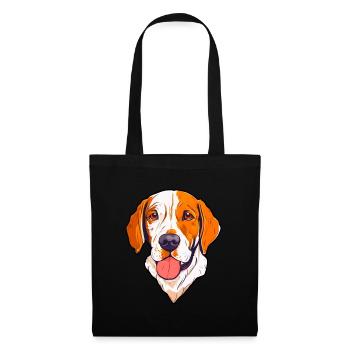Propriétaire de chien Maître chiot - Sac en tissu - noir - Devant