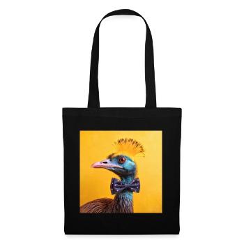 Blue Bird with Bow Tie - Tote Bag - black - Front