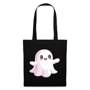 Fantôme mignon - Sac en tissu - noir - Devant