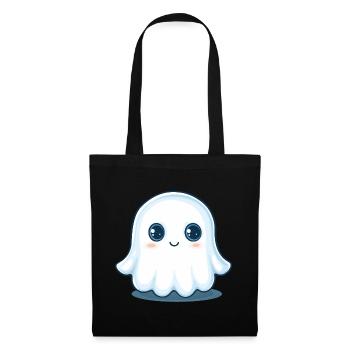 Fantôme mignon - Sac en tissu - noir - Devant