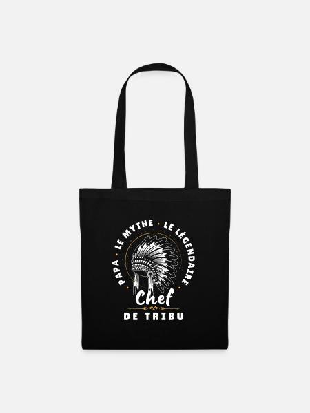 Papa le mythe le légendaire Chef de tribu - Sac en tissu - noir