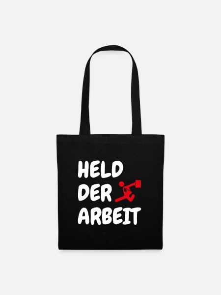 Held der Arbeit Arbeiten Arbeitstier Chef Kollege - Stoffbeutel - Schwarz