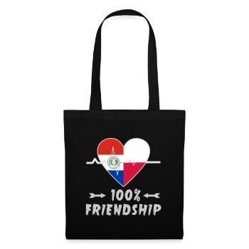 100 % amitié entre le Paraguay et la Pologne - Sac en tissu - noir - Devant