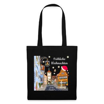 Rothenburg ob der Tauber, Merry Christmas - Tote Bag - black - Front