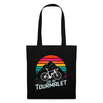 Col du Col du Tourmalet, cycling T- Cycling Design - Stoffbeutel - Schwarz - Vorne