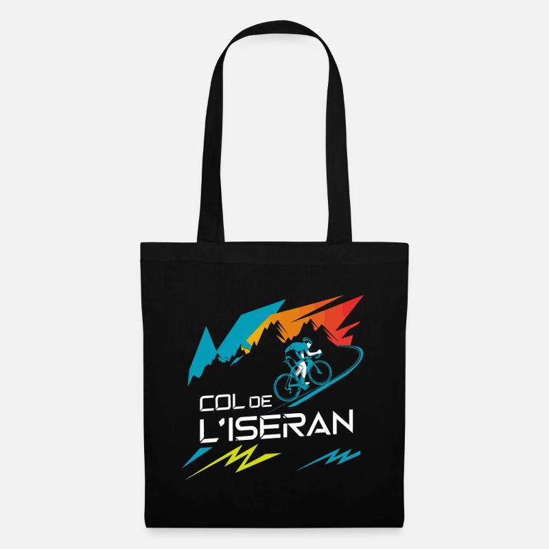 Col de l’Iseran Cycling Art - Sac en tissu - noir