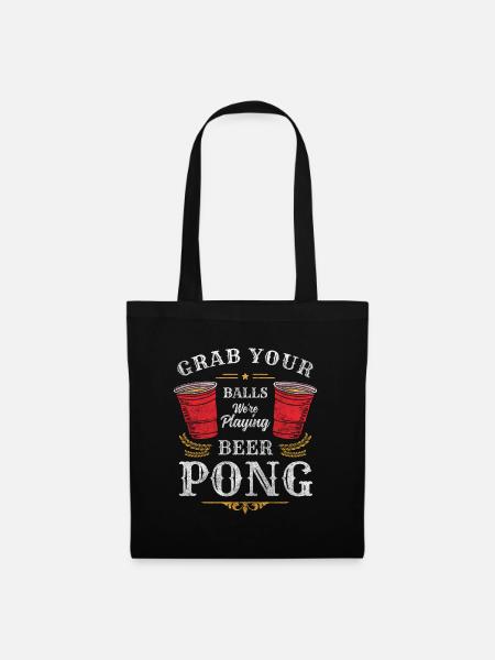 Pong Trinkspiel Gewinner Schnaps - Stoffbeutel - Schwarz