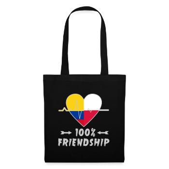 100 % amitié entre la Colombie et la Pologne - Sac en tissu - noir - Devant