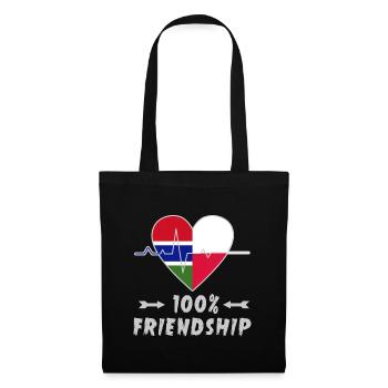 100 % amitié entre la Gambie et la Pologne - Sac en tissu - noir - Devant
