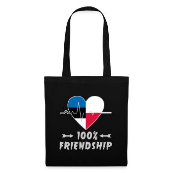 L'Estonie et la Pologne : amitié à 100 % - Sac en tissu - noir - Devant