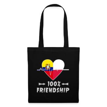 L'Equateur et la Pologne : amitié à 100 % - Sac en tissu - noir - Devant