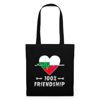 Bulgaria and Poland 100% friendship - Tote Bag - black - Front