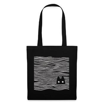 Cat in the sea - Tote Bag - black - Front