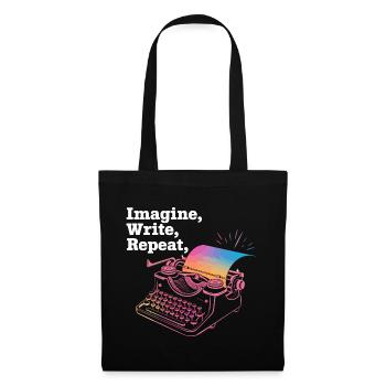 Imaginer, écrire, répéter - Sac en tissu - noir - Devant