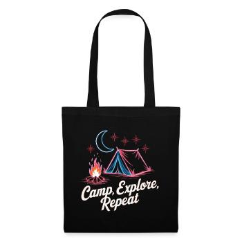 Camp Explore Repeat - Tote Bag - black - Front