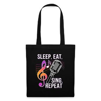 Sleep Eat Sing Repeat - Tote Bag - black - Front