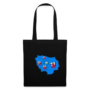 Région île de france - Sac en tissu - noir - Devant