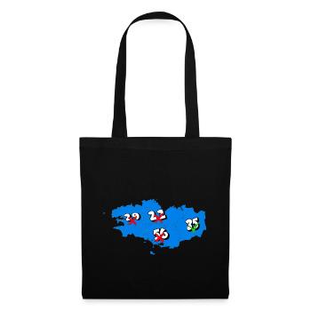 Région Bretagne - Sac en tissu - noir - Devant