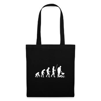 BBQ Evolution Grillades Barbecue Idée Cadeau - Sac en tissu - noir - Devant
