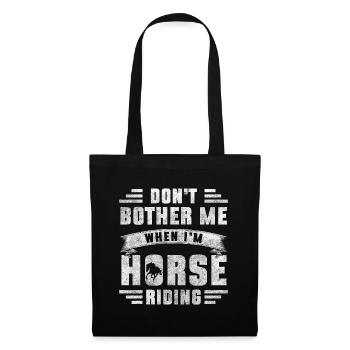 Cheval équitation loisir fer à cheval - Sac en tissu - noir - Devant