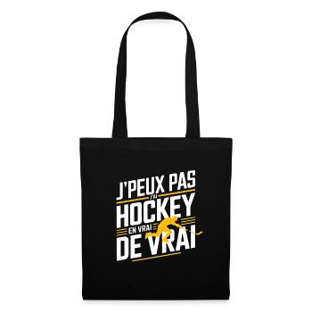 J peux pas j ai hockey - Sac en tissu - noir - Devant