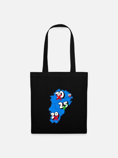 Région franche comté - Sac en tissu - noir