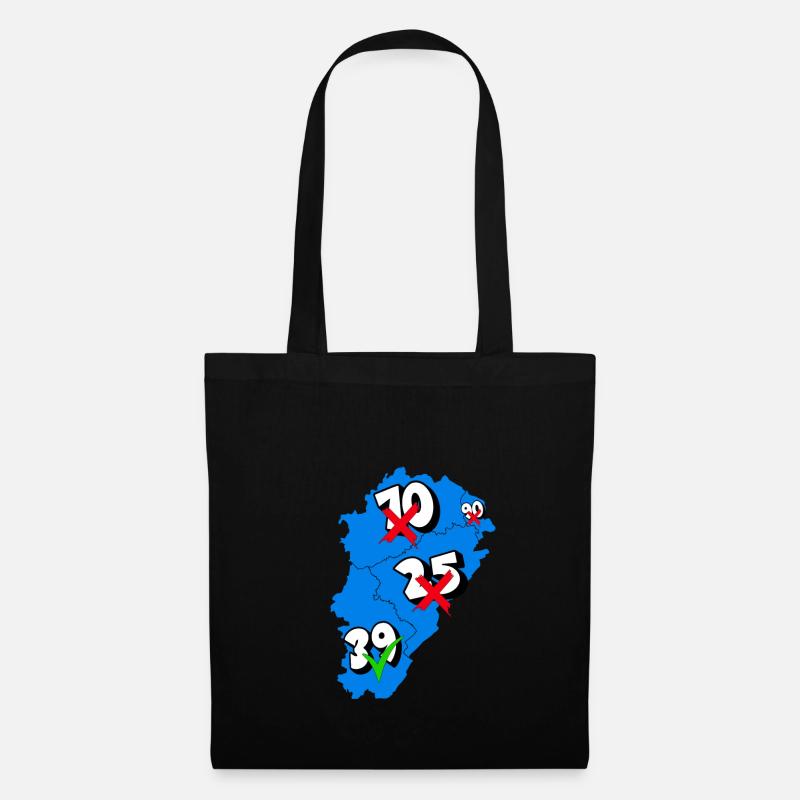 Région franche comté - Sac en tissu - noir