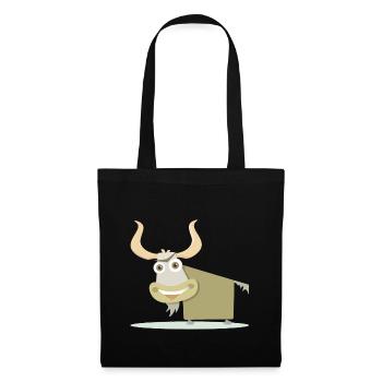Cheerful illustration of a Tibetan cow. - Tote Bag - black - Front
