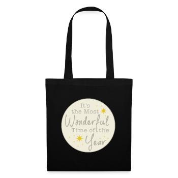 ItsTheMostWonderfulTime - Christmas - Stoffbeutel - Schwarz - Vorne