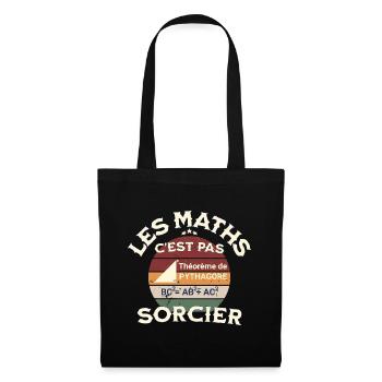 Les maths c est pas sorcier Copy - Sac en tissu - noir - Devant