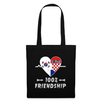 100 % amitié entre la Corée du Sud et la Croatie - Sac en tissu - noir - Devant