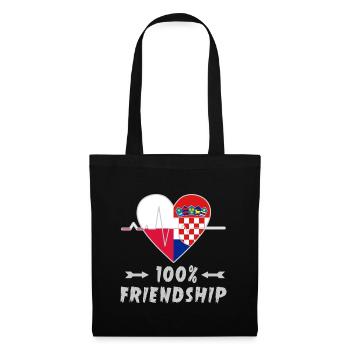 Poland and Croatia 100% friendship - Tote Bag - black - Front