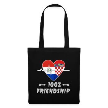 100 % amitié entre le Paraguay et la Croatie - Sac en tissu - noir - Devant