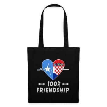 Somalia and Croatia 100% friendship - Tote Bag - black - Front