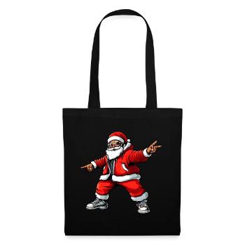Hip Hop Weihnachten - Stoffbeutel - Schwarz - Vorne