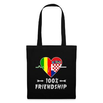 100 % amitié entre le Mali et la Croatie - Sac en tissu - noir - Devant