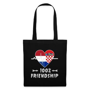 Netherlands and Croatia 100% friendship - Tote Bag - black - Front