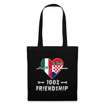 Mexico and Croatia 100% friendship - Tote Bag - black - Front
