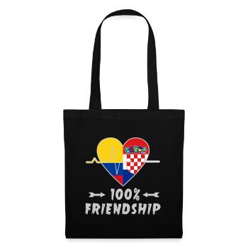 100 % amitié entre la Colombie et la Croatie - Sac en tissu - noir - Devant