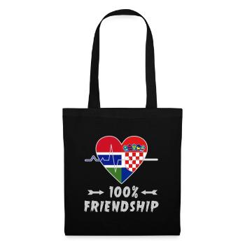 Gambia and Croatia 100% friendship - Tote Bag - black - Front