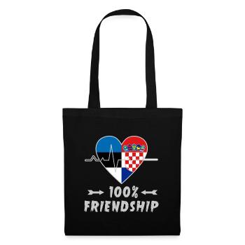 Estonia and Croatia 100% friendship - Tote Bag - black - Front