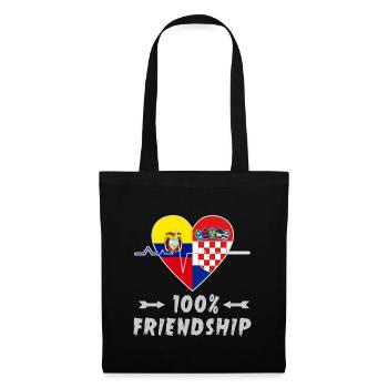 L'Equateur et la Croatie : amitié à 100 % - Sac en tissu - noir - Devant
