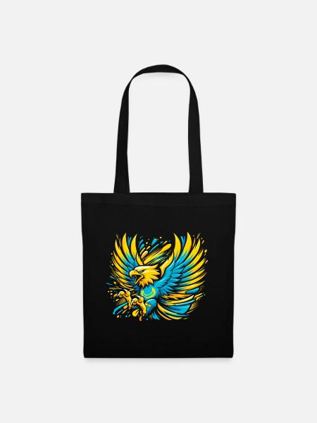 Kasachstan Adler Flagge Fahne cool Geschenk - Stoffbeutel - Schwarz