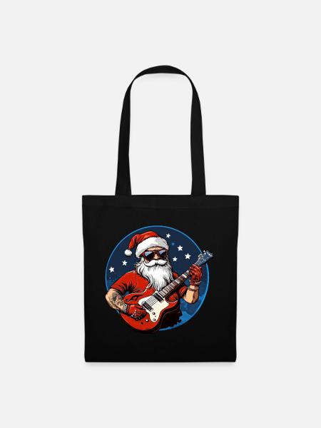 Weihnachten Gitarrist - Stoffbeutel - Schwarz