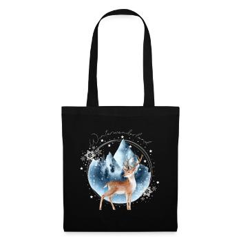 Féérie hivernale - Sac en tissu - noir - Devant