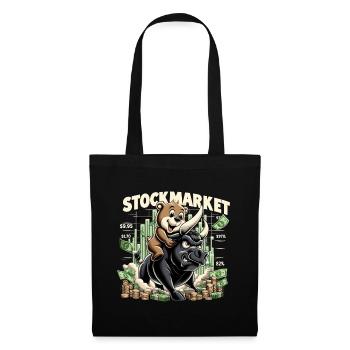 Stock Market Stock Market Bull Bull Bear Profit Gift - Tote Bag - black - Front