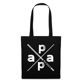 Papa Established 2023 – Vintage Geschenk Design - Stoffbeutel - Schwarz - Vorne