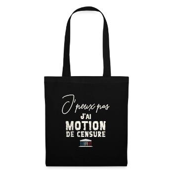 J peux j ai motion de censure - Sac en tissu - noir - Devant