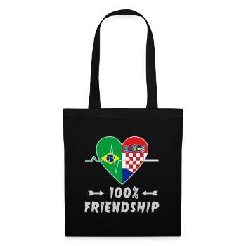 100 % amitié entre le Brésil et la Croatie - Sac en tissu - noir - Devant
