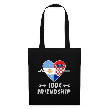 100 % amitié entre l'Argentine et la Croatie - Sac en tissu - noir - Devant